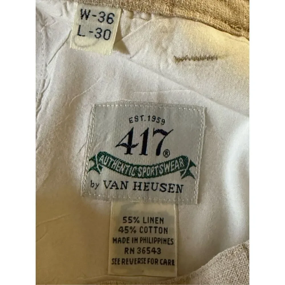 Van Heusen Authentic Sport Wear Linen men’s Pants SZ W36-L30